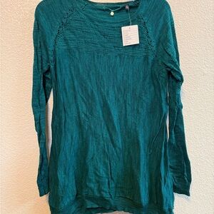 Anthropologie Teal Long Sleeve Women's Top